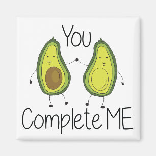 Groen je maakt me compleet Avocado Cartoon vriende Magneet