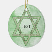 Groen Joods Star-Ornament Keramisch Ornament (Links)