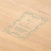 groen kader Doop Acryl Uitnodigingen (Laagn)