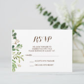 Groen kader groen wedding uitnodiging RSVP kaart (Staand voorkant)