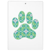 Groen Kaleidoscoop Infinity Paw Print Design Klembord (Achterkant)