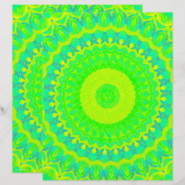 Groen Kaleidoscoop Scrapbookpapier 2-zijdige pagin