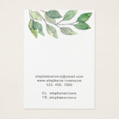 Groen Kalligrafie Ketting Sieraden Display Kaart (Achterkant)