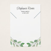 Groen Kalligrafie Ketting Sieraden Display Kaart (Voorkant)