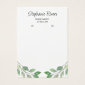 Groen Kalligrafie Oorbellen Sieraden Display Kaart (Voorkant)