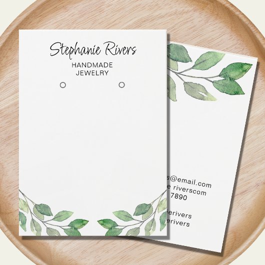 Groen Kalligrafie Oorbellen Sieraden Display Kaart