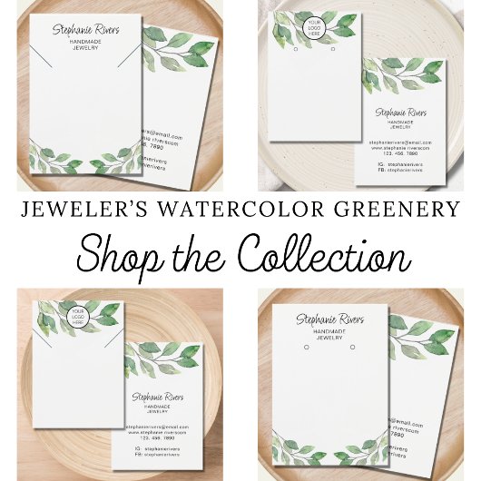 Groen Kalligrafie Oorbellen Sieraden Display Kaart