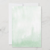 groen kalligrafie rustieke verlovingsfeest kaart (Achterkant)