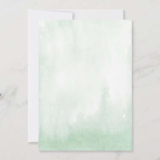 groen kalligrafie rustieke verlovingsfeest kaart (Achterkant)