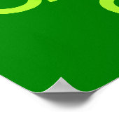 Groen kalm houden en doorgaan poster (Hoek)