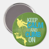 Groen kalm houden en klimmen op rotsklimmen Magnet (Voorkant / Achterkant)