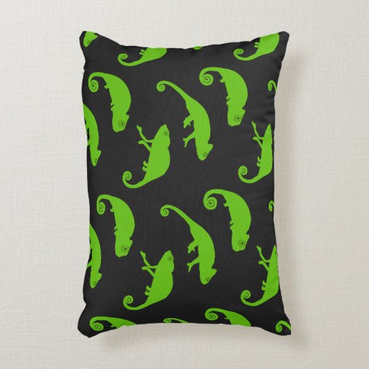 groen kameleonpatroon accent kussen (Voorkant(Verticaal))