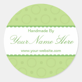 Groen kant handgemaakt door gepersonaliseerde Stic Ronde Sticker