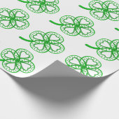 Groen kantelhart Sint-Patty kiezen kleur omwikkele Cadeaupapier (Hoek)