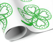 Groen kantelhart Sint-Patty kiezen kleur omwikkele Cadeaupapier (Rol Hoek)