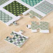 Groen kantelmozaïekpatroon legpuzzel (Zijkant)