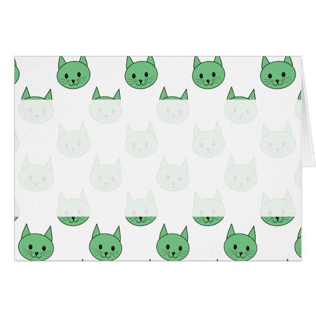 Groen kattenpatroon. (Voorkant Horizontaal)