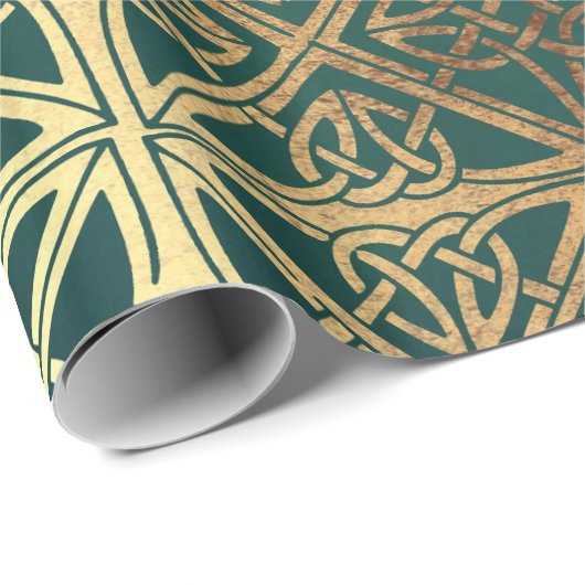Groen Keltisch Cadeaupapier (Rol Hoek)