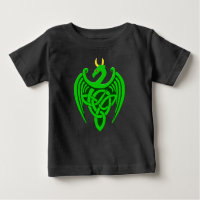 Groen Keltisch dragon Baby T Shirt