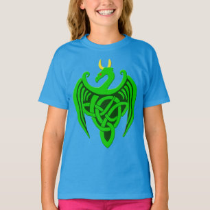 Groen Keltisch dragon Child T Shirt