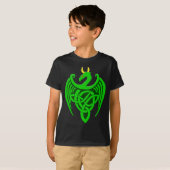 Groen Keltisch dragon Child T Shirt (Voorkant volledig)