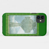 Groen Keltisch Kruis En Wolken Case-Mate iPhone Case (Achterkant (horizontaal))