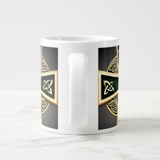 Groen Keltisch Kruis Mok (Achterkant)