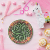 Groen Keltisch Triskelion Mabon Oogstfeest Papieren Bordje (Feest)