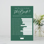 Groen Ken je de bruid goed douche spel (Staand voorkant)