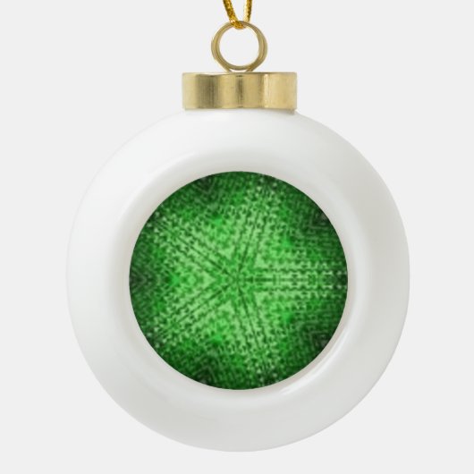 GROEN KERAMISCHE BAL ORNAMENT (Voorkant)