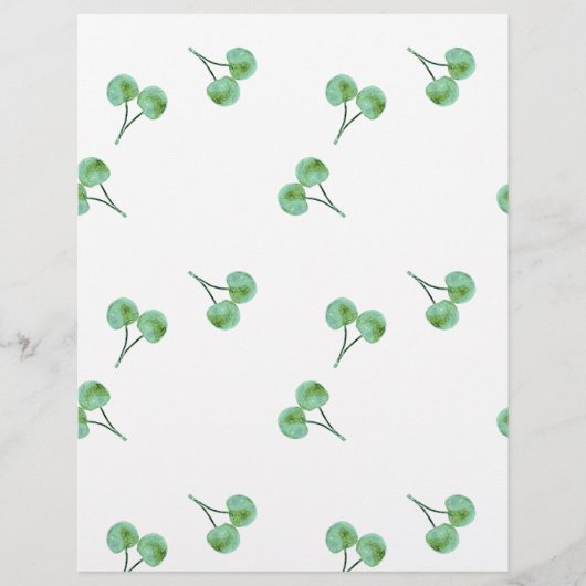 Groen Kersenpatroon Flyer (Voorkant)