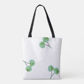 groen kersenpatroon tote bag (Achterkant)