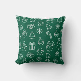 groen kerst decoratie patroon vakantie kussen