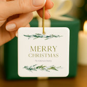 Groen Kerst Foto Ornament