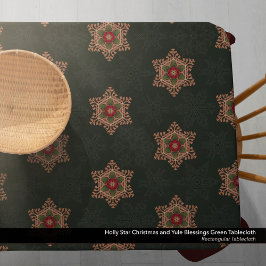  Groen Kerst Holly Keltisch Sterrenpatroon Tafelkleed