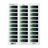 Groen Kerstbal Retouradreslabel Etiket (Full Sheet)