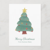 Groen kerstboombedrijf feestdagenkaart (Voorkant)