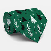 Groen kerstboombos stropdas (Opgerold)