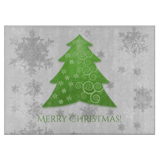 Groen kerstboomknipbord snijplank (Voorkant)