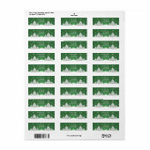 Groen kerstboomlabel etiket (Full Sheet)