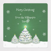 Groen kerstboomlabel labels (Design 1)