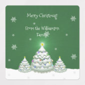 Groen kerstboomlabel labels (Design 2)