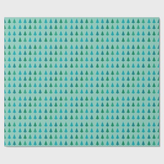 Groen kerstboompapier cadeaupapier (Vlak)