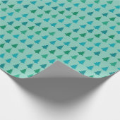 Groen kerstboompapier cadeaupapier (Hoek)