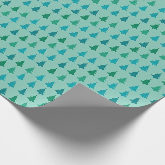 Groen kerstboompapier cadeaupapier (Hoek)