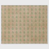 Groen kerstboompapier cadeaupapier (Vlak)