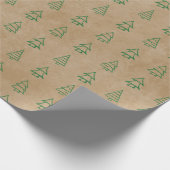Groen kerstboompapier cadeaupapier (Hoek)