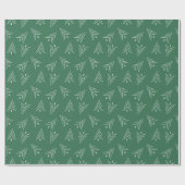 Groen kerstboompapier cadeaupapier (Vlak)