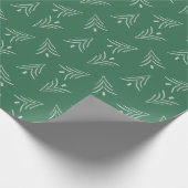 Groen kerstboompapier cadeaupapier (Hoek)