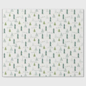 Groen kerstboompapier cadeaupapier (Vlak)